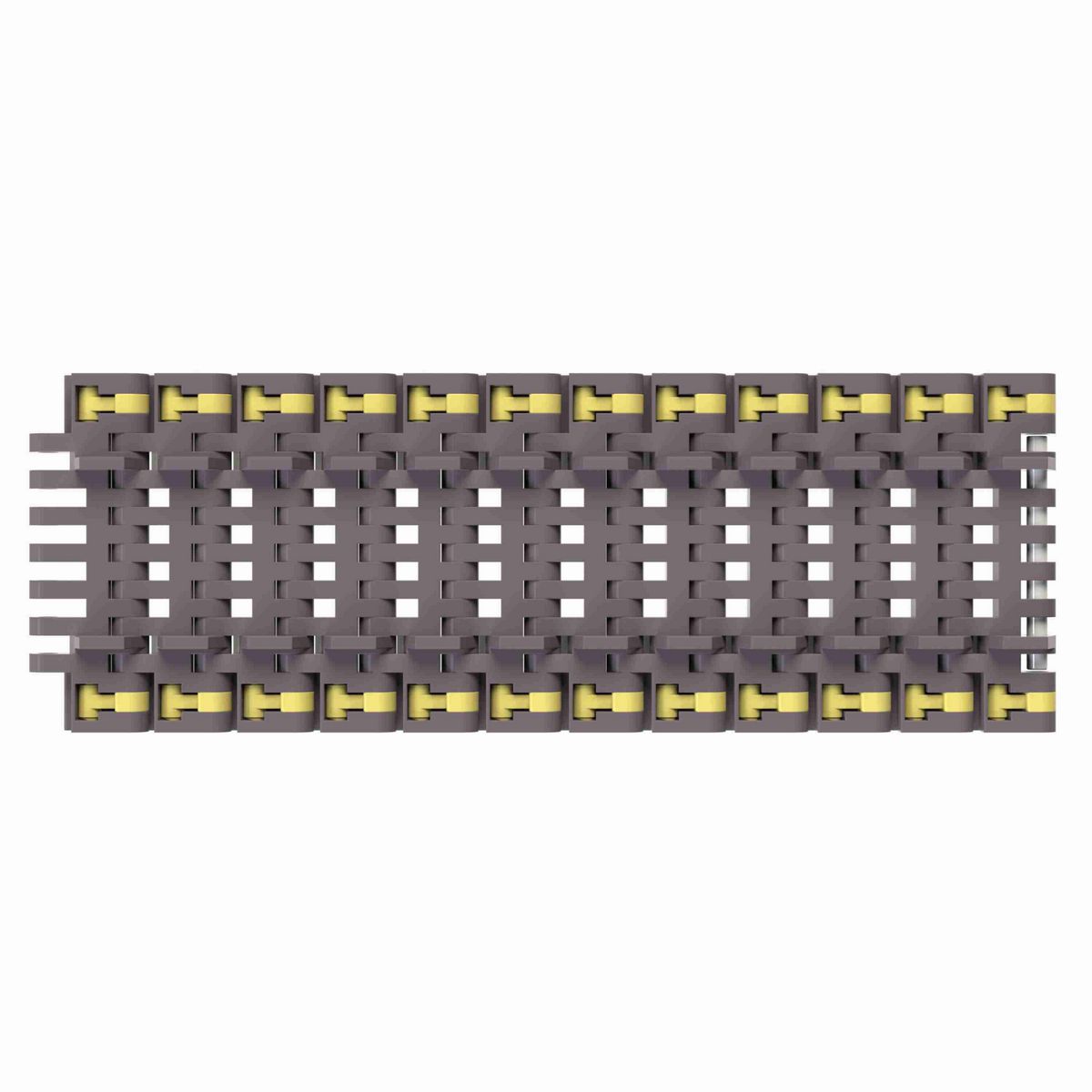 Rexnord 8506 Straight Running Flush Grid, Material: Brown High Performance, Width: 3.25in, Pitch: 0.75in - 81416471
