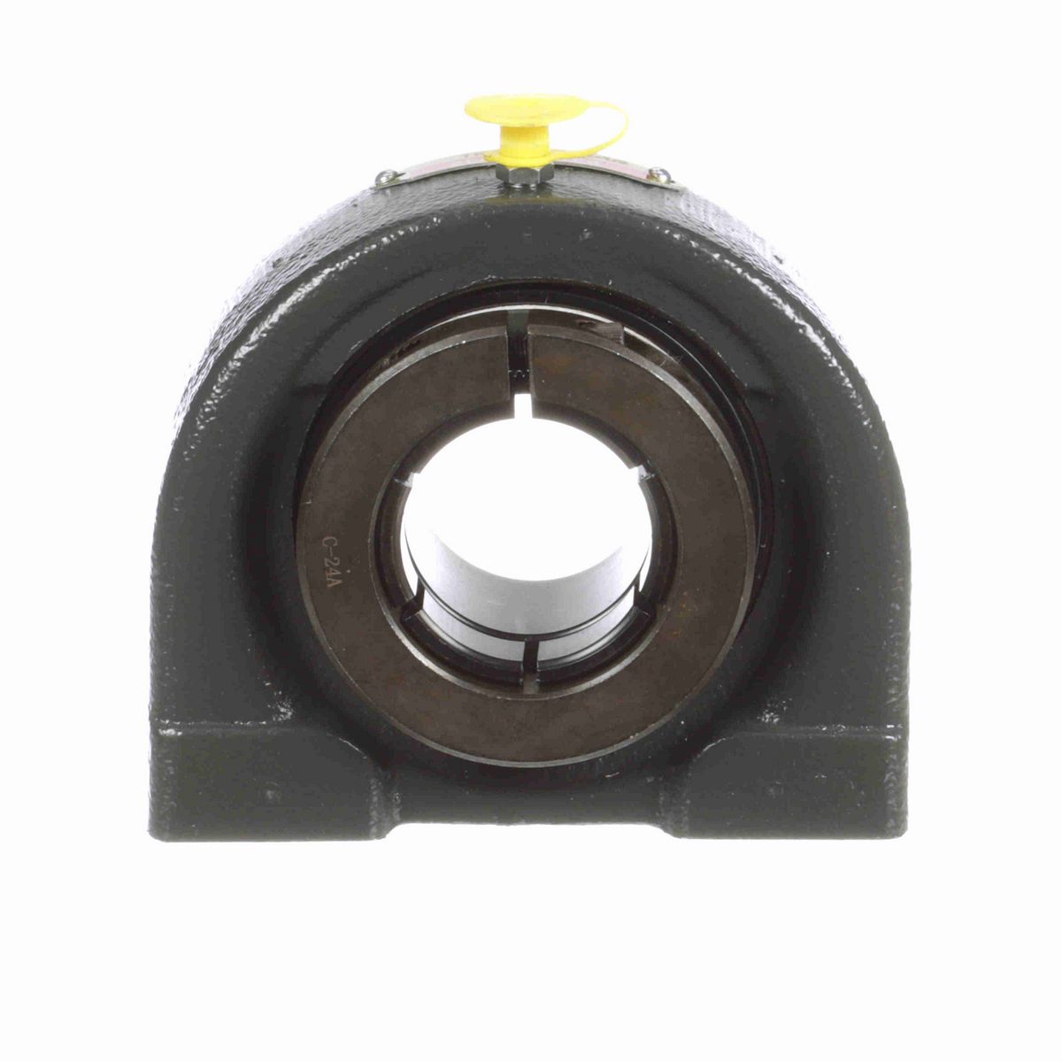 Sealmaster Mounted Cast Iron Tapped Base Pillow Block Ball Bearing - 52100 Bearing Steel, Black Oxided - Concentric Lock - TB-24T