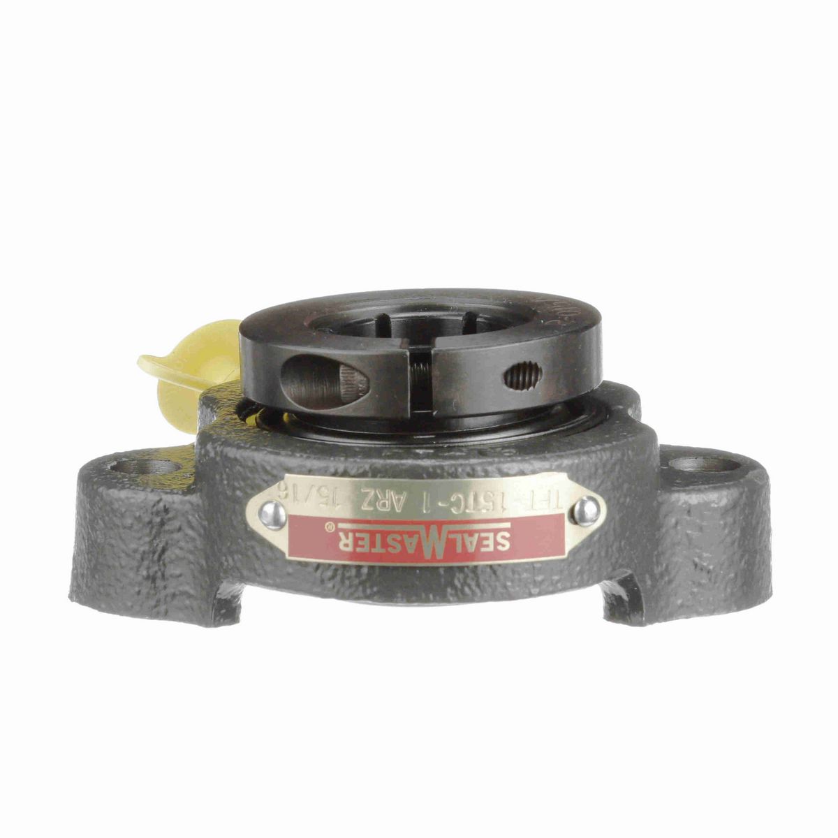Sealmaster Mounted Cast Iron Two Bolt Flange Ball Bearing - 52100 Bearing Steel, Black Oxided - Concentric Lock - TFT-15TC-1 ARZ