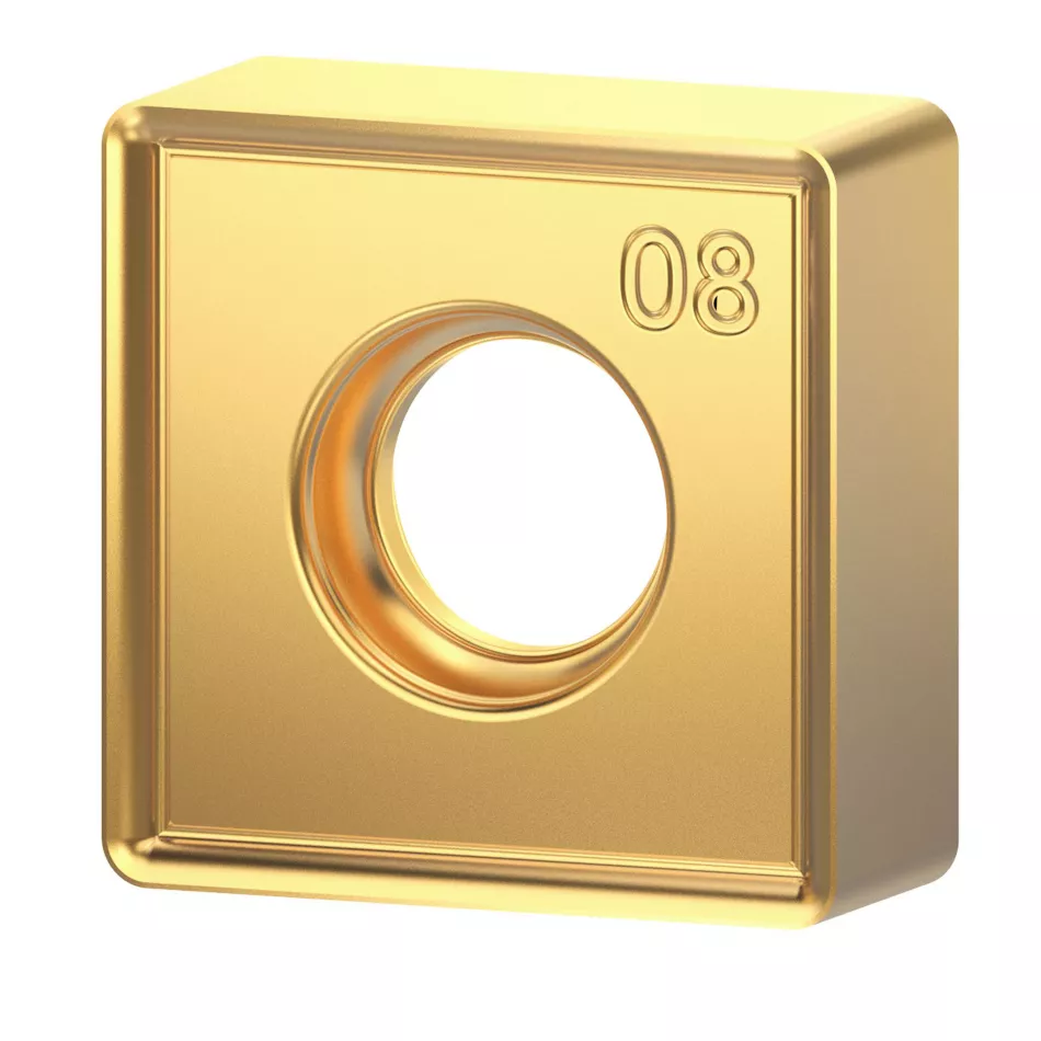 Shoulder milling insert with eight cutting edges. Kennametal HARVI Ultra 8X - Carbide Insert - SNHJ12-GDH - Medium/Heavy Machining [6513942]