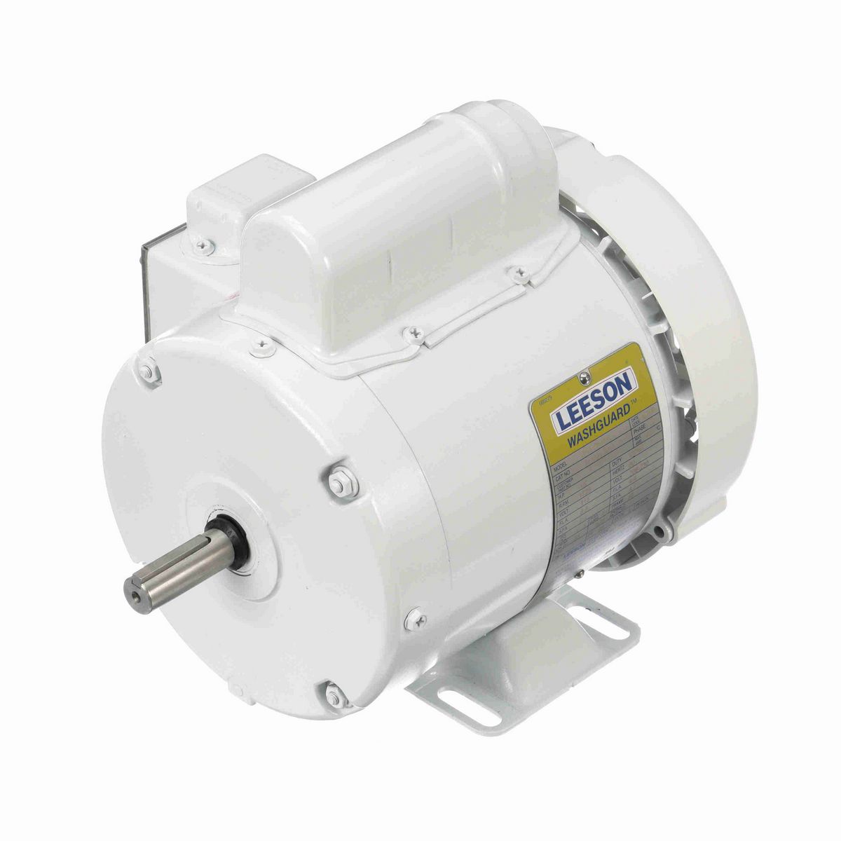 LEESON White Duck™ General Purpose Motor, 0.50 HP, 1 Ph, 60 Hz, 115/230 V, 1800 RPM, 56 Frame, TEFC - 112431.00