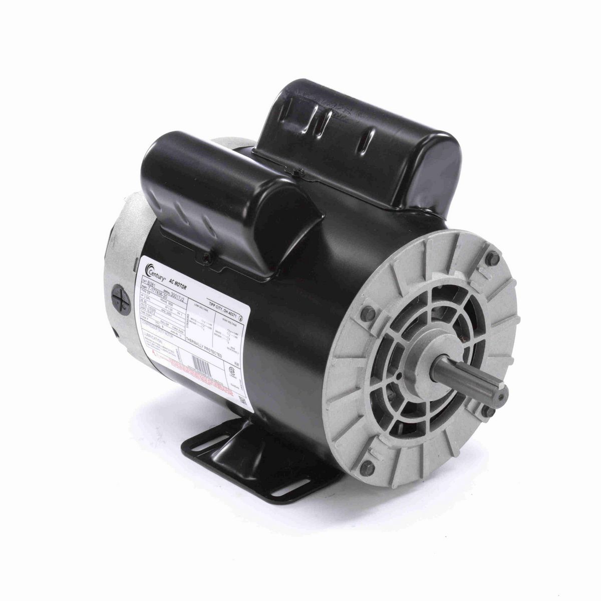 Century Air Compressor Motor, 2 SPL HP, 1 Ph, 60 Hz, 115/230 V, 3600 RPM, M56 Frame, DP - B381