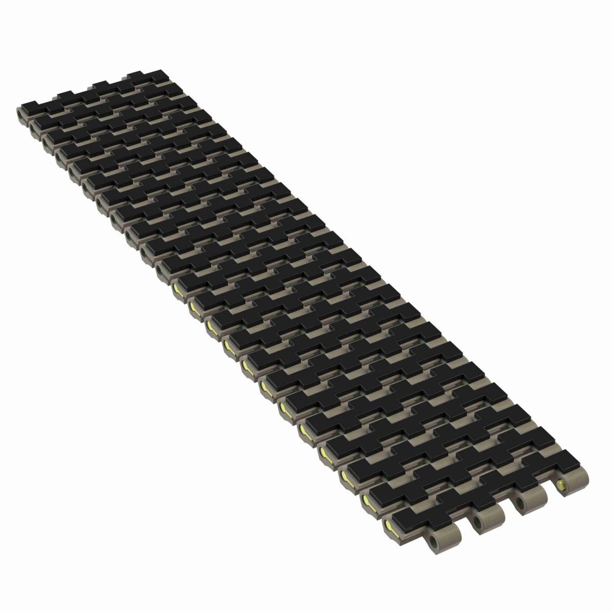 Rexnord 1505 RubberTop® Straight Running RubberTop®, Material: Grey Tough Composite, Width: 3in, Pitch: 15mm - TCF1505-3