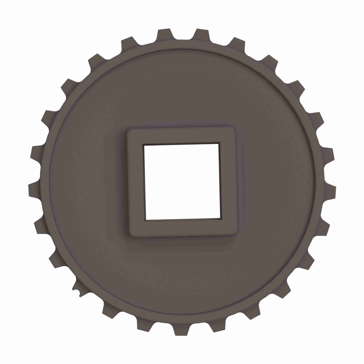 Rexnord 5930 Series Solid One Piece Molded Acetal Sprocket with 25 Teeth and a 1-1/2in Square Bore - 114-692-1