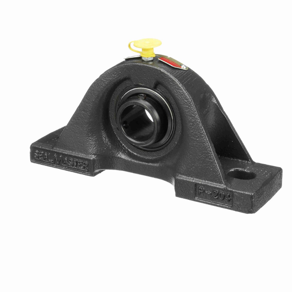 Sealmaster Mounted Cast Iron Two Bolt Pillow Block Ball Bearing - 52100 Bearing Steel, Black Oxided - Setscrew Lock - SP-16