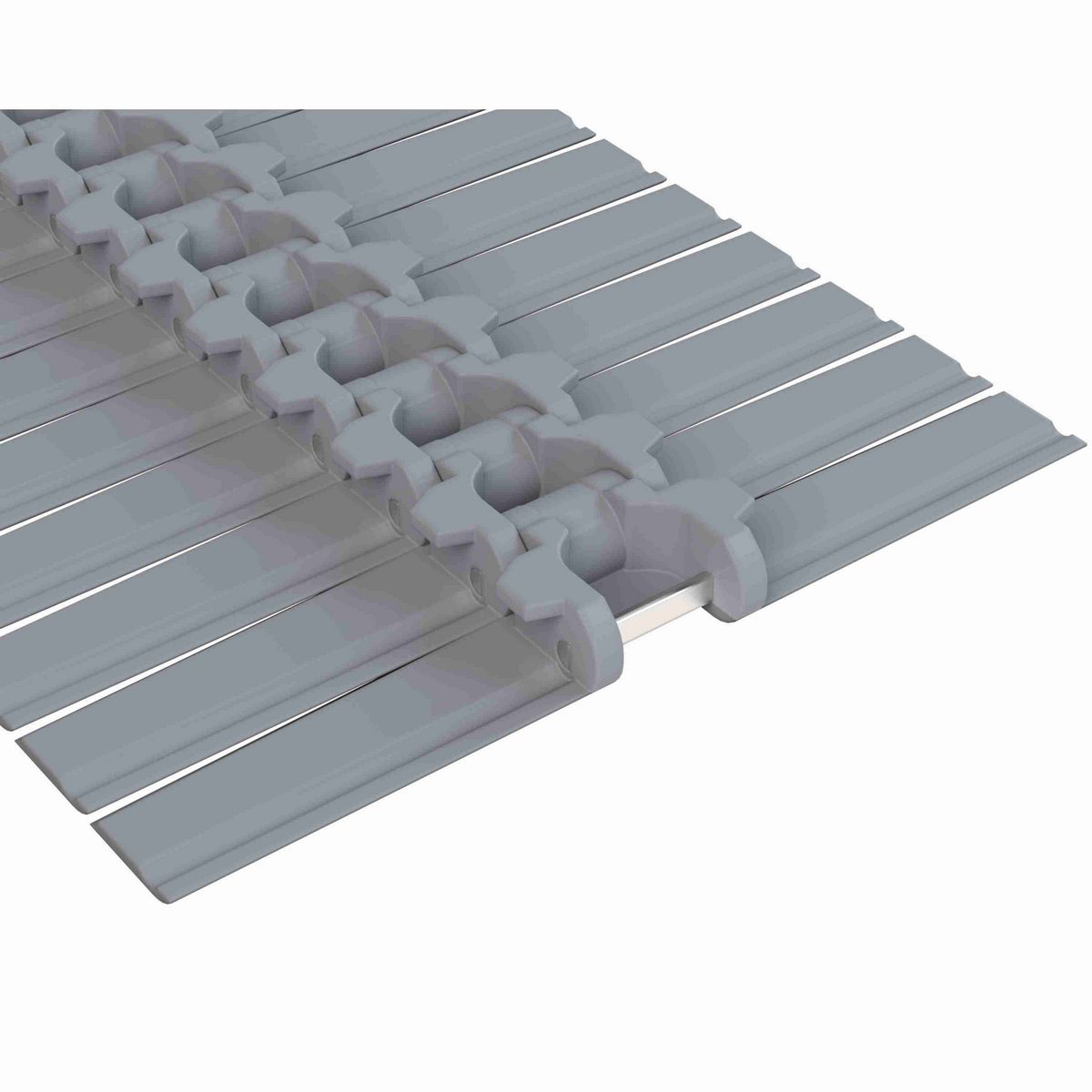 Rexnord 882TAB Side-flexing Solid Top, Material: Silver Platinum Series, Width: 10in, Pitch: 1.5in - 81429903