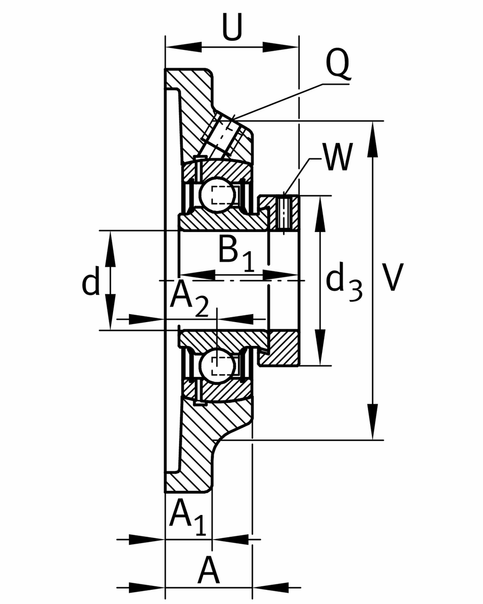 Фланцевый корпус INA PCF40-XL (PCF40)