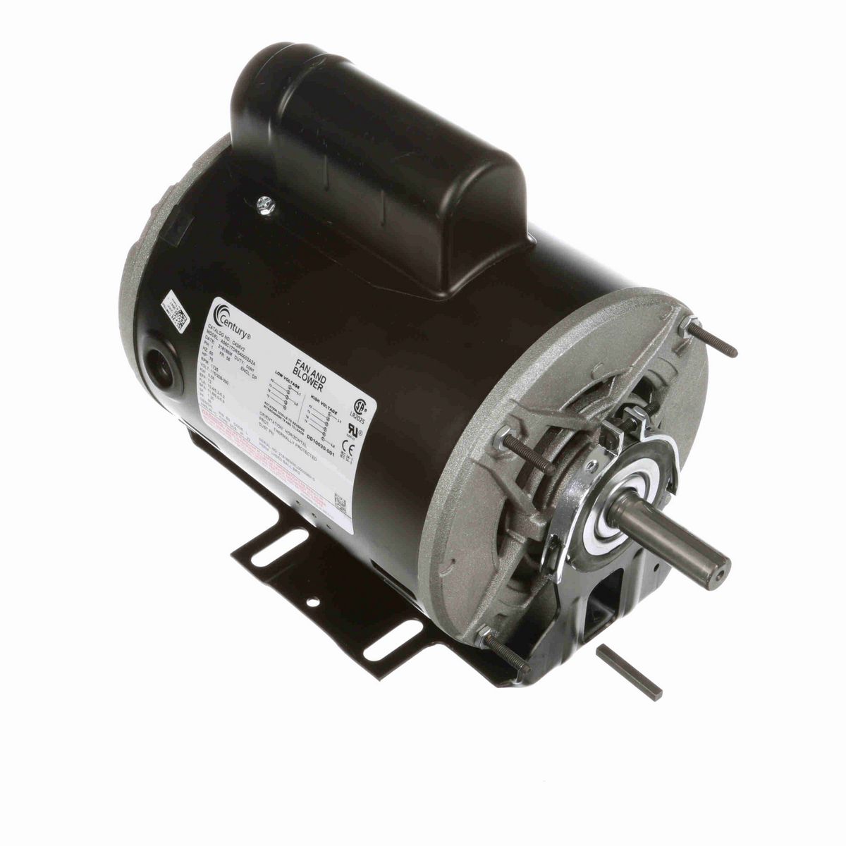 Century Fan and Blower Motor, 0.75 HP, 1 Ph, 60 Hz, 115/230 V, 1800 RPM, 56 Frame, DP - C426V2