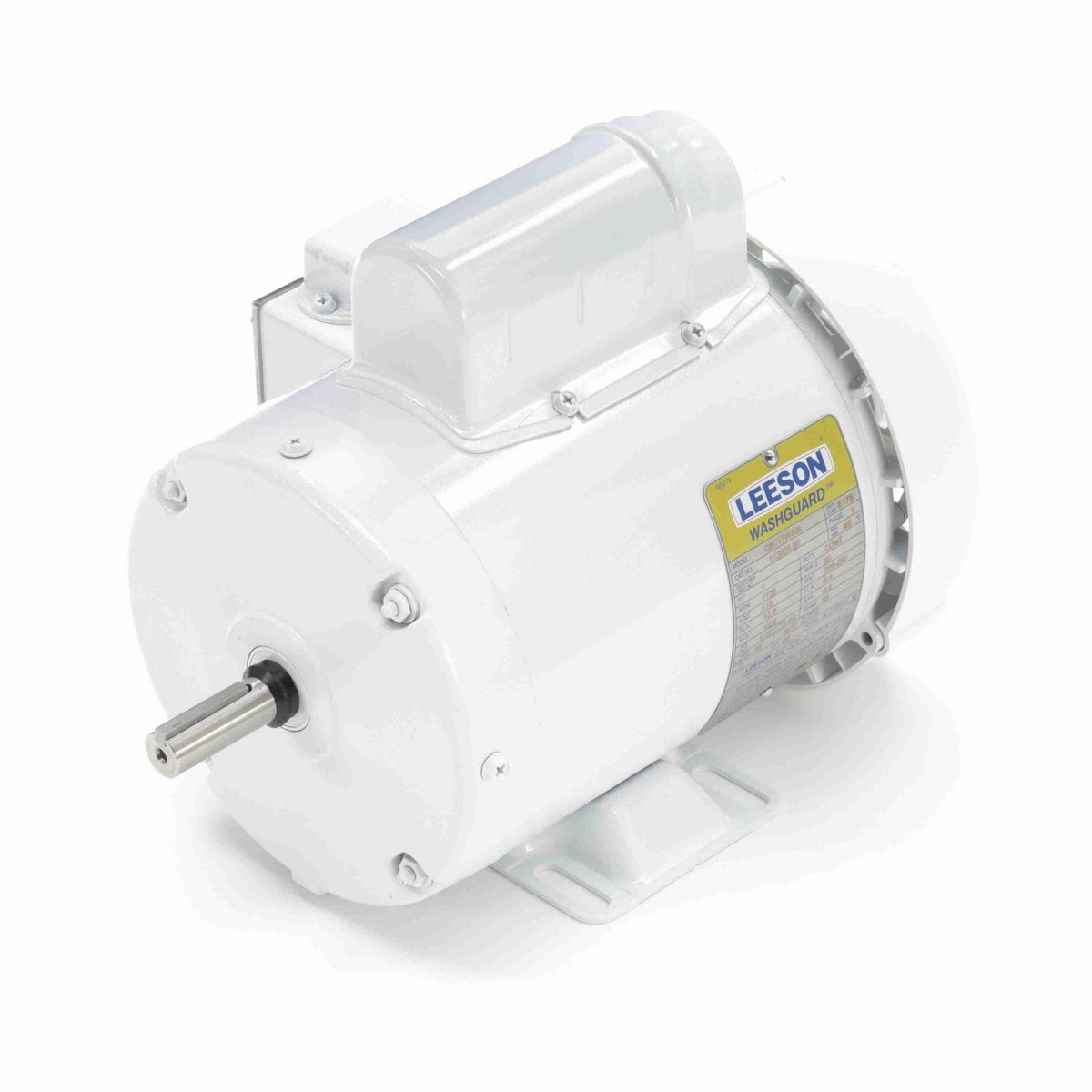 LEESON White Duck™ General Purpose Motor, 1 HP, 1 Ph, 60 Hz, 115/230 V, 1800 RPM, 56 Frame, TEFC - 112626.00