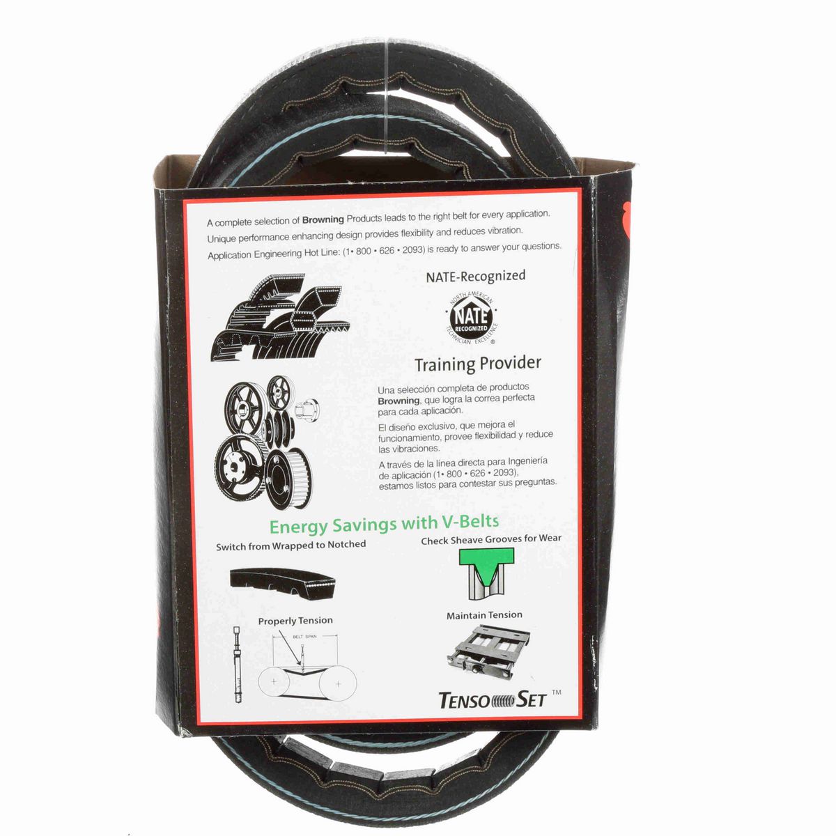 Browning EPDM Notched Belt 98% Efficient - 5VX610