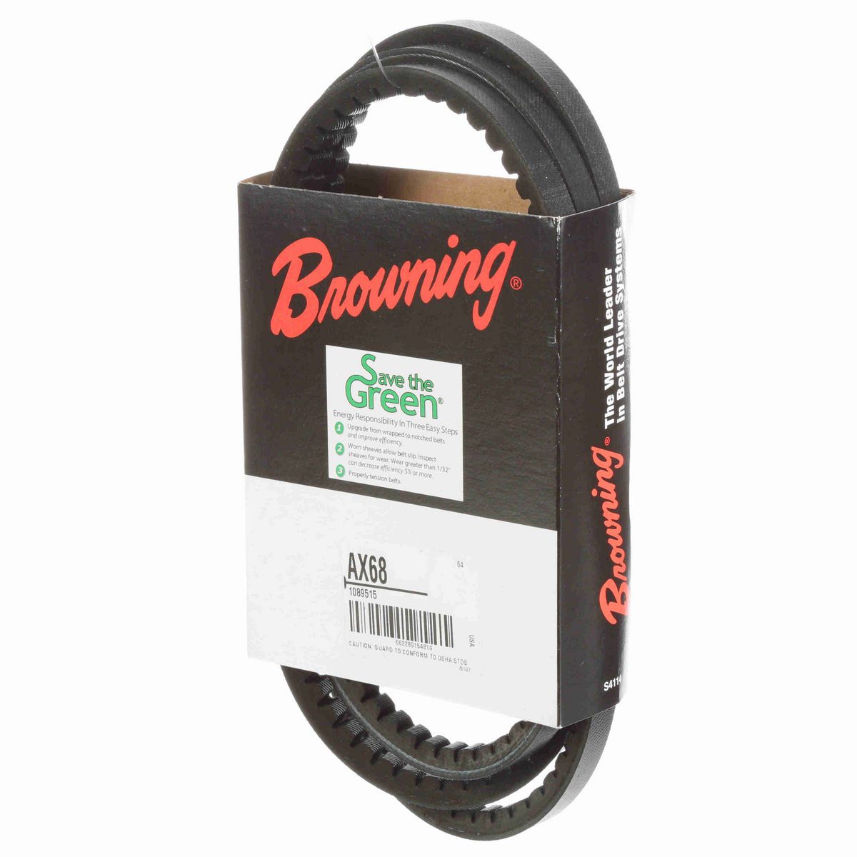 Browning EPDM Notched Belt 98% Efficient - AX68