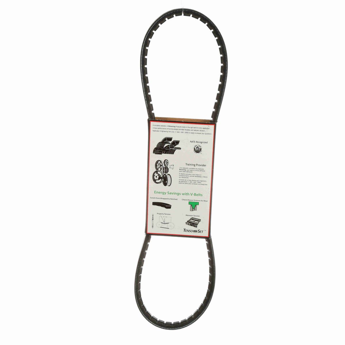 Browning EPDM Notched Belt 98% Efficient - 3VX375