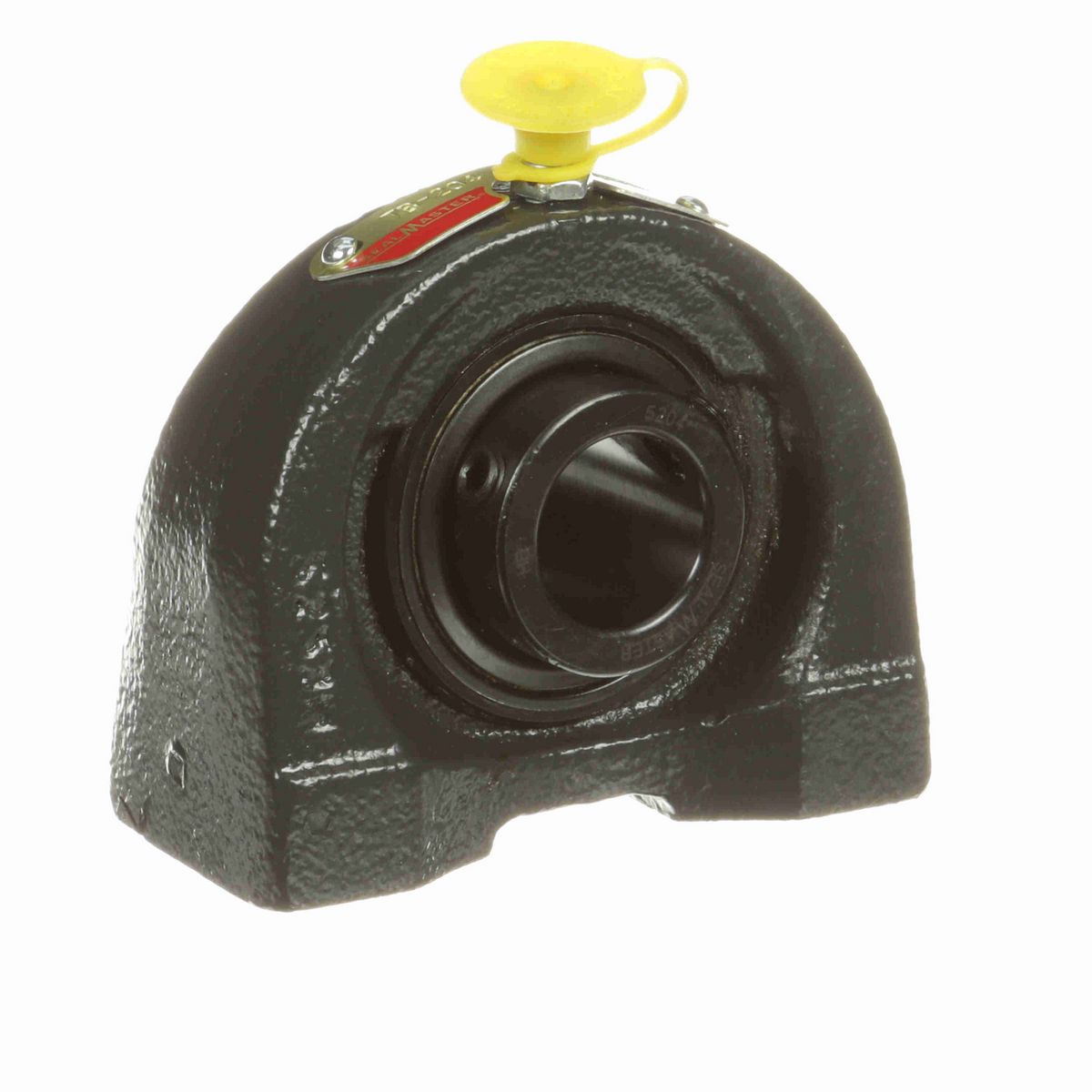 Sealmaster Mounted Cast Iron Tapped Base Pillow Block Ball Bearing - 52100 Bearing Steel, Black Oxided - Setscrew Lock - TB-204