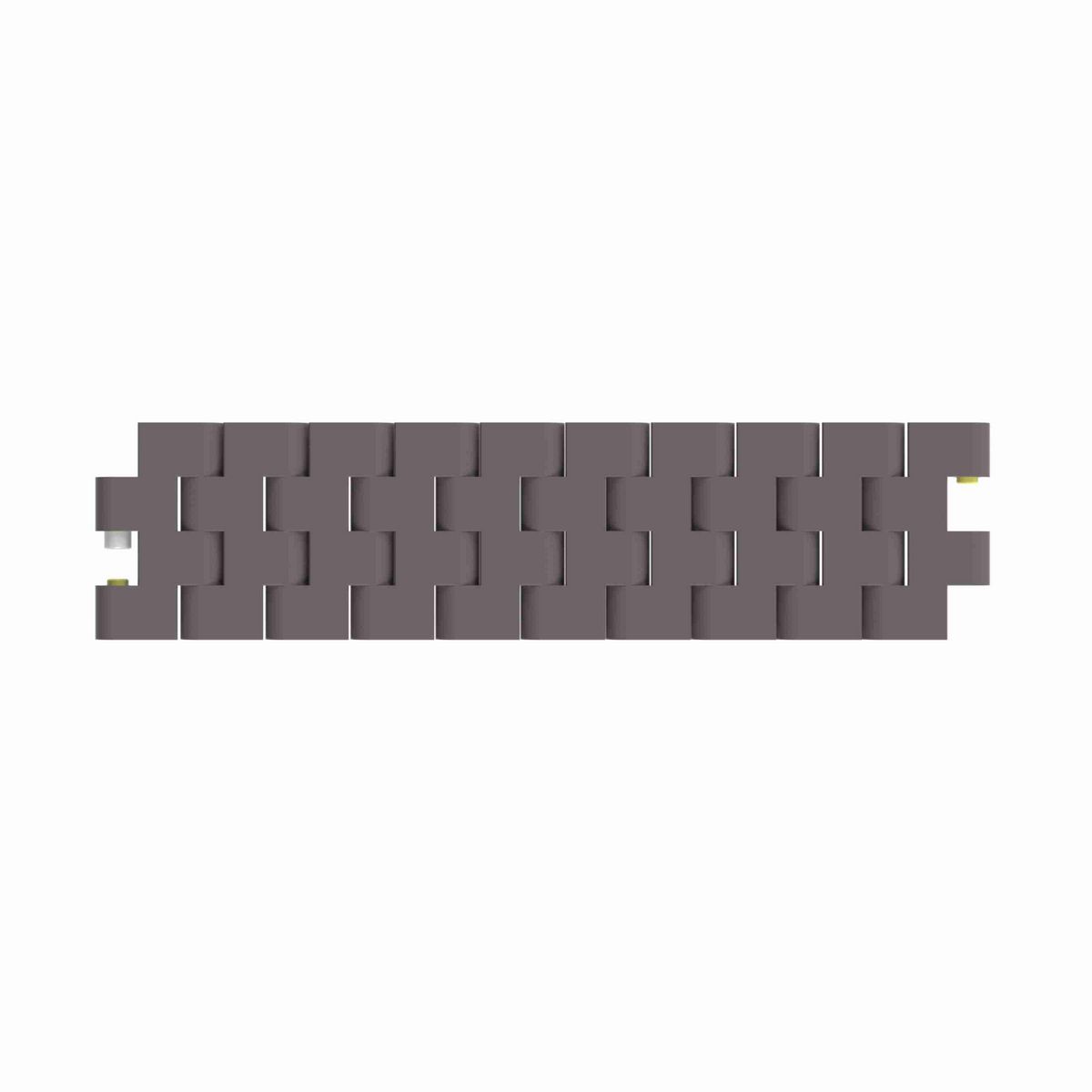 Rexnord 1505 Metric Width Straight Running Solid Top, Material: Brown High Performance, Width: 38mm, Pitch: 15mm - 81441341