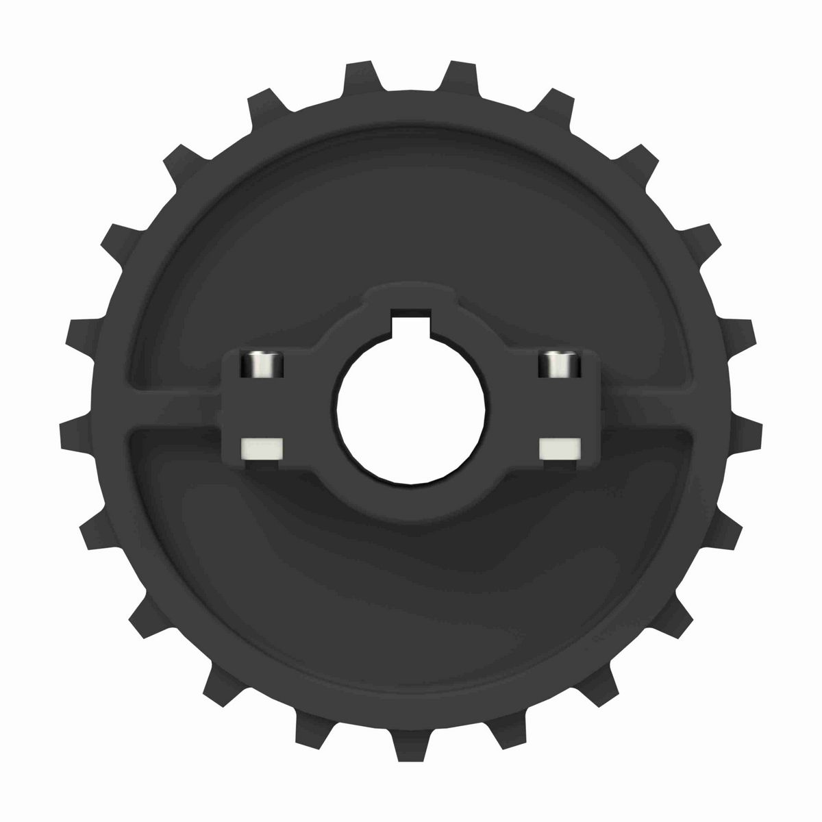 Rexnord 7700 Series Split Molded Nylon Sprocket and a 21 Teeth with 1-1/2in Round Shaft-Ready Bore with Keyway & Setscrew - 614-63-11