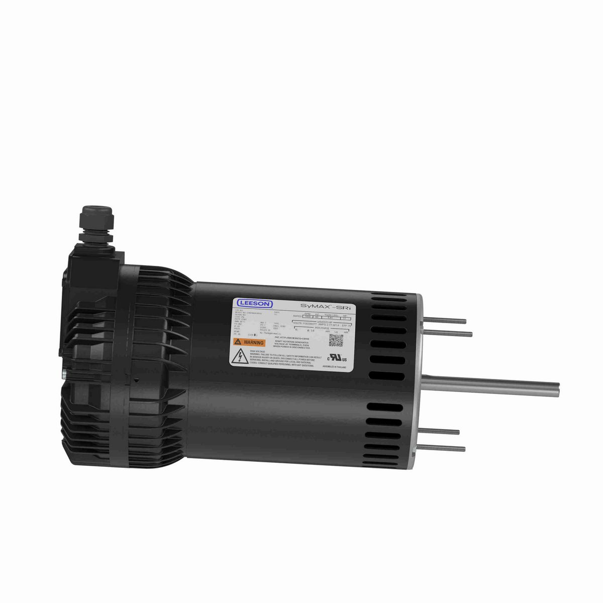 LEESON SyMAX®-SRi Fan & Blower Motor, 0.17 HP, 1 Ph, 60 Hz, 115/230/277 V, 720 RPM, 48Z Frame, TENV - SRi48T1