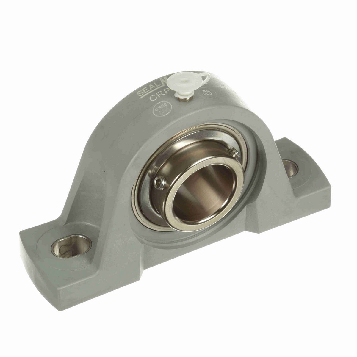 Sealmaster Mounted Composite Two Bolt Pillow Block Ball Bearing - 52100 Bearing Steel, Phosphorus Nickel Coated - Setscrew Lock - Corrosion Resistant - CRPC-PN24