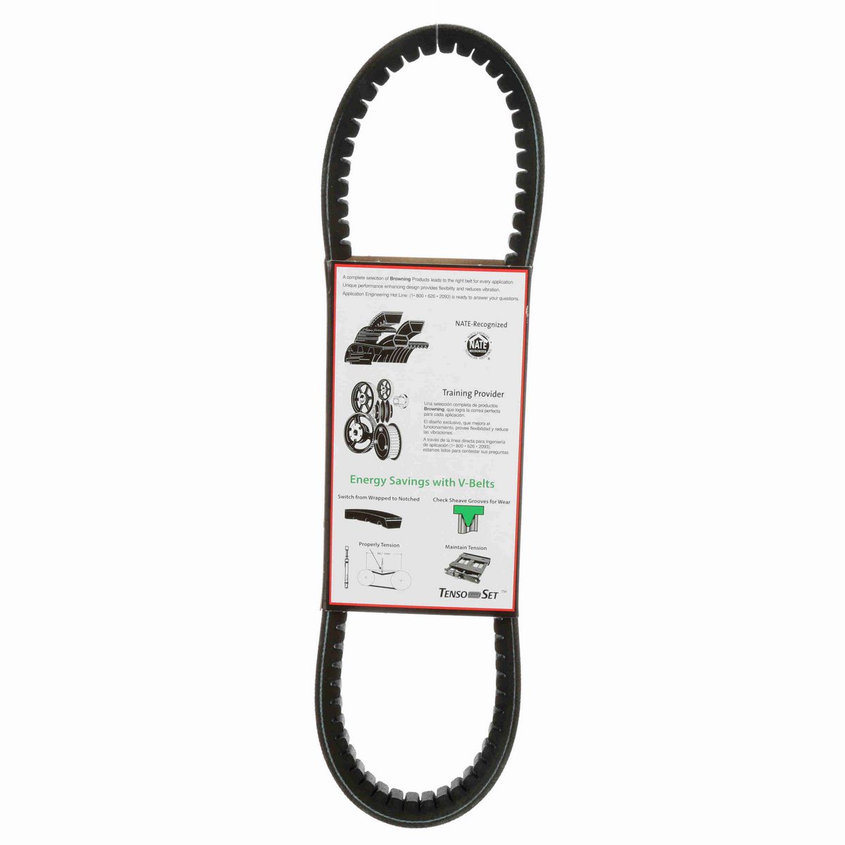 Browning EPDM Notched Belt 98% Efficient - BX28