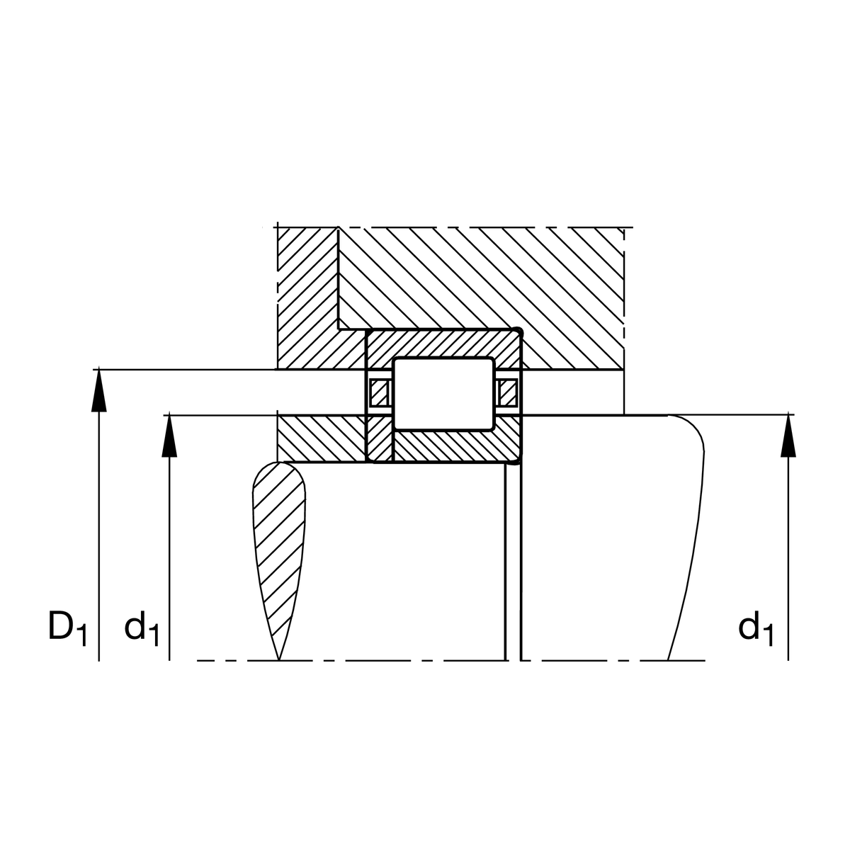 Цилиндрический роликоподшипник INA NUP2344-EX-TB-M1