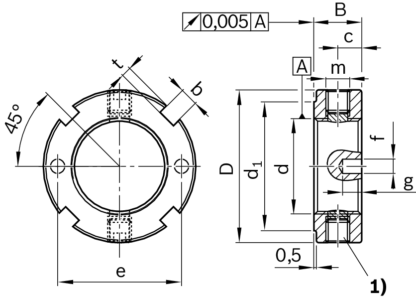 Гайка шлицевая Bosch Rexroth NMZ 12X1 [R344600304]