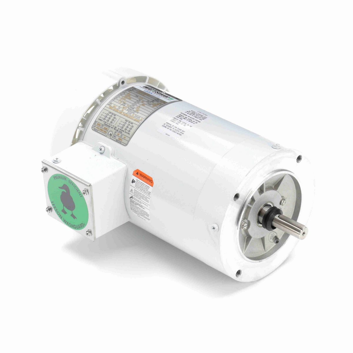 LEESON White Duck™ General Purpose Motor, 3 HP, 3 Ph, 60 Hz, 230/460 V, 3600 RPM, 56C Frame, TEFC - 119473.00