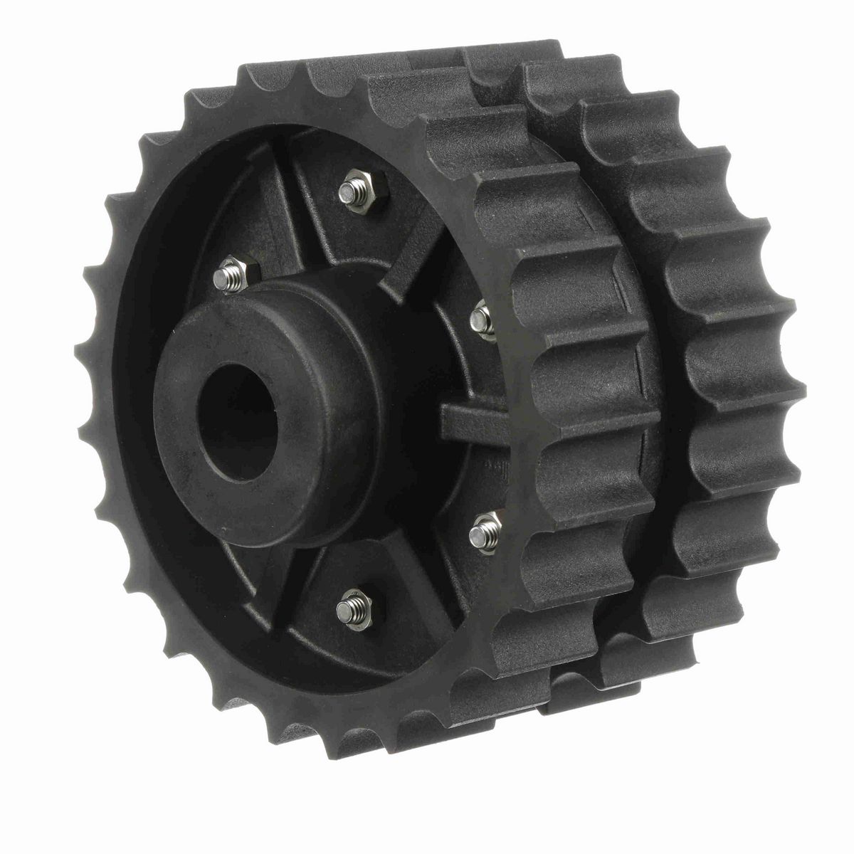 System Plast 821 Series Solid One Piece Molded Sprocket with 25 Teeth and a 1in Round Idler Bore - 821-25R1-R
