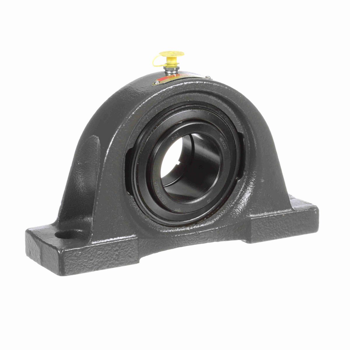 Sealmaster Mounted Cast Iron Two Bolt Pillow Block Ball Bearing - 52100 Bearing Steel, Black Oxided - Concentric Lock - NP-32T