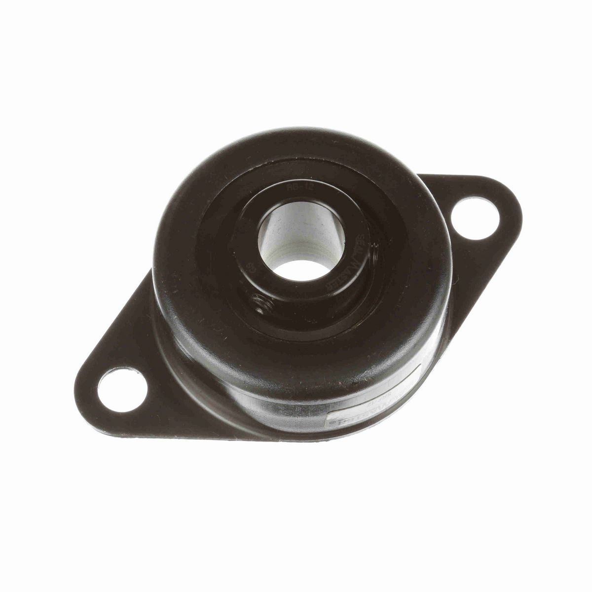 Sealmaster Mounted Stamped Steel Two Bolt Flange Ball Bearing - 52100 Bearing Steel, Black Oxided - Setscrew Lock - SRF-12