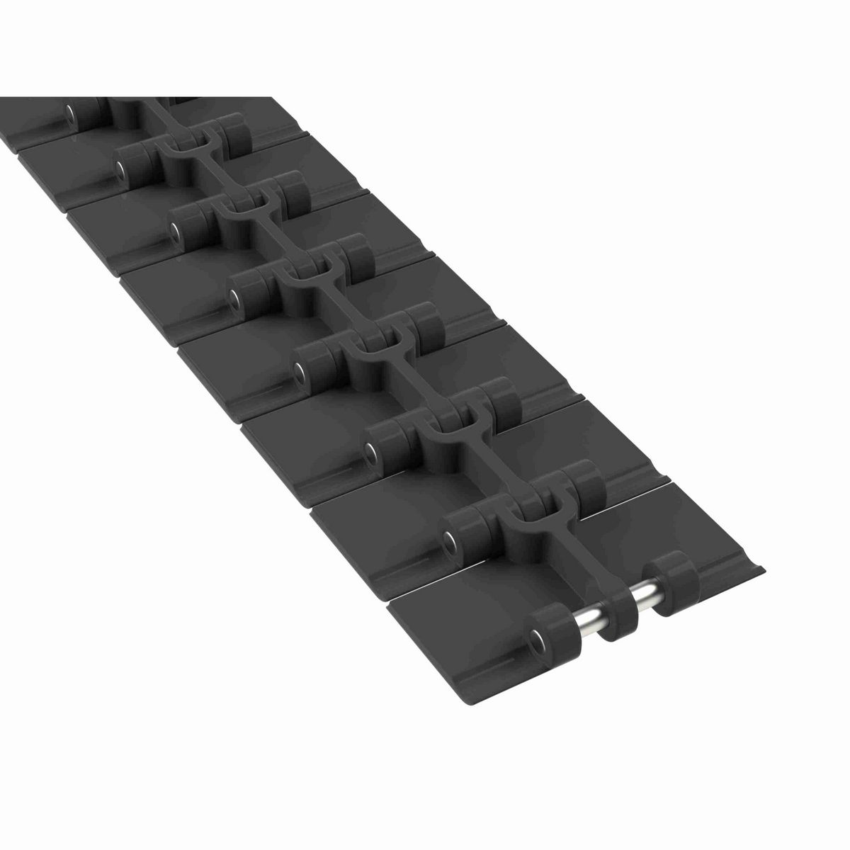 Rexnord 820 Straight Running Solid Top, Material: Black Wear Resistant, Width: 4in, Pitch: 1.5in - 81406631