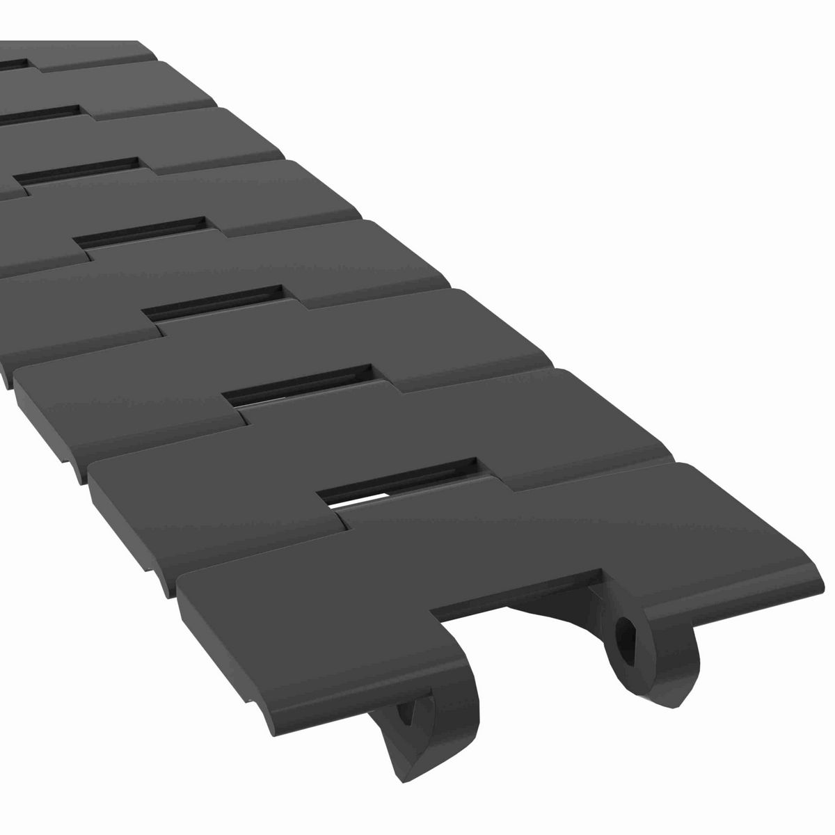 Rexnord 879B Side-flexing Solid Top, Material: Black Melt Resistant, Width: 3.25in, Pitch: 1.5in - 81417391