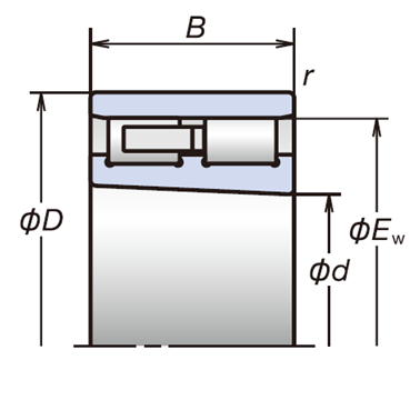 Высокоточный двухрядный цилиндрический роликоподшипник NSK NN3932MBE44CC1P4Y