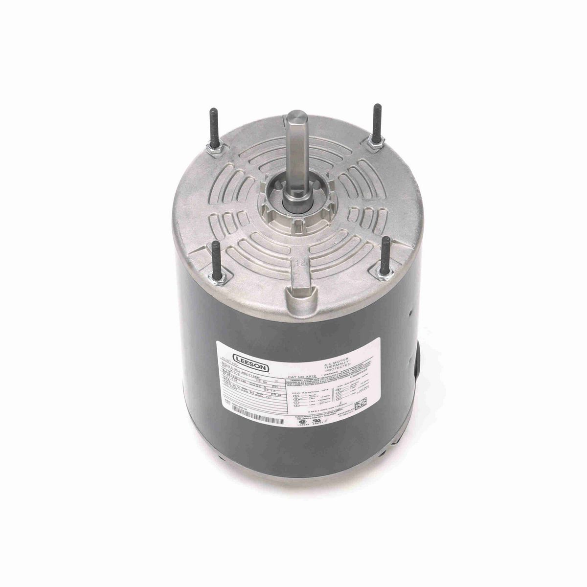 LEESON General Purpose Farm Duty Motor, 0.25 & 0.08 HP, 1 Ph, 60 Hz, 115 & 115 V, 1800 & 1800 RPM, 48 Frame, TEAO - X910