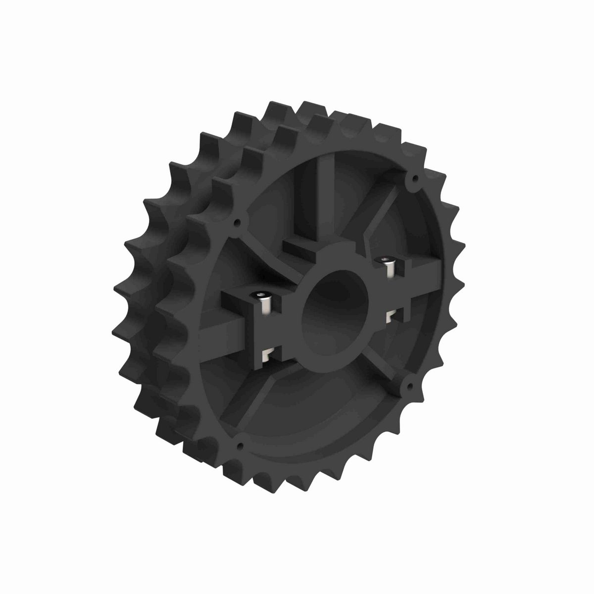 Rexnord 820 Series Split Molded Nylon Sprocket with 27 Teeth and 1in Round Idler Bore - 614-52-5