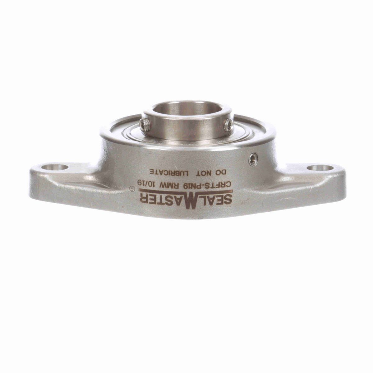 Sealmaster Mounted Stainless Steel Two Bolt Flange Ball Bearing - 52100 Bearing Steel, Phosphorus Nickel Coated - Setscrew Lock - Corrosion Resistant - Reduced Maintenance - Lubed for Life - CRFTS-PN19 RMW