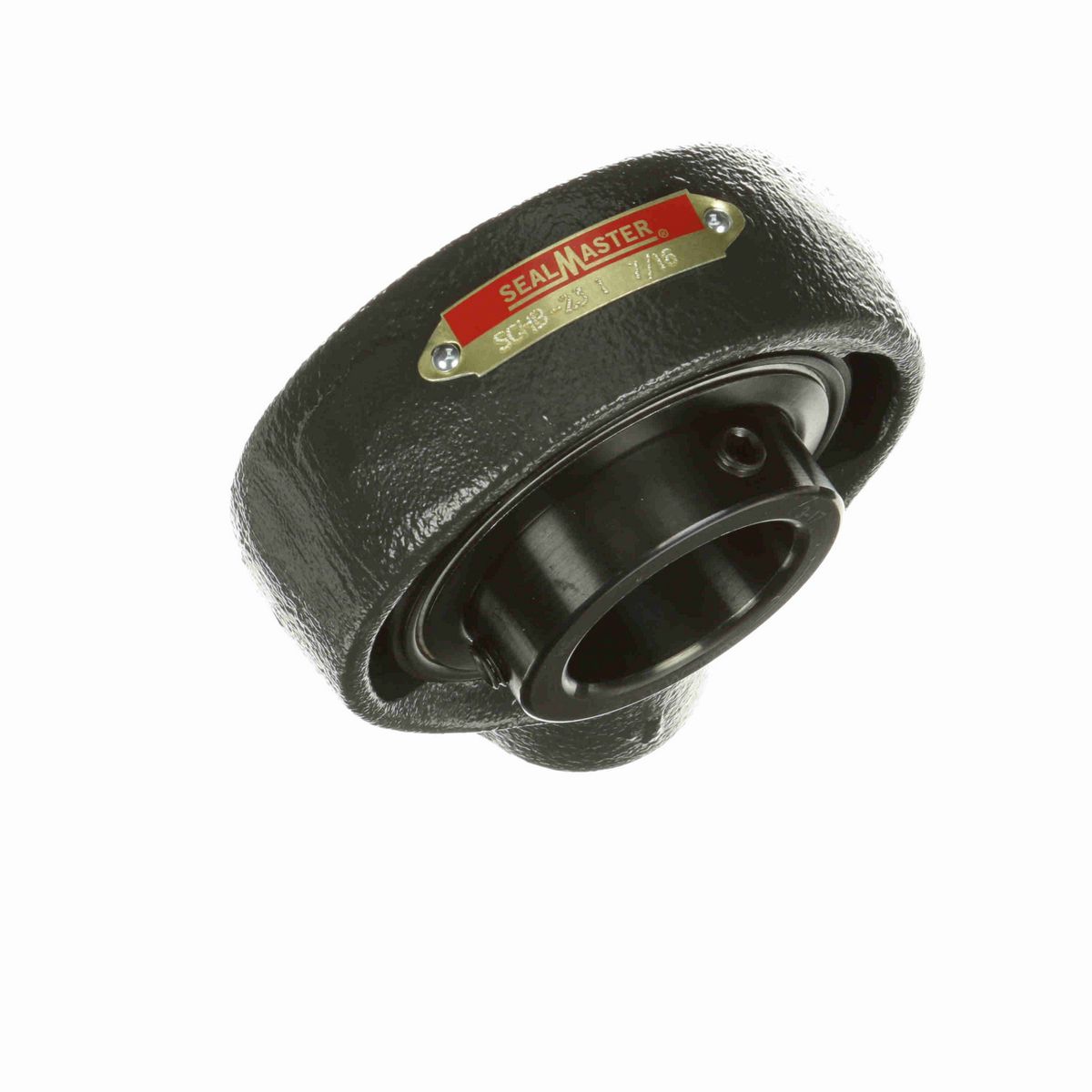 Sealmaster Mounted Cast Iron Hanger Unit Ball Bearing - 52100 Bearing Steel, Black Oxided - Setscrew Lock - SCHB-23