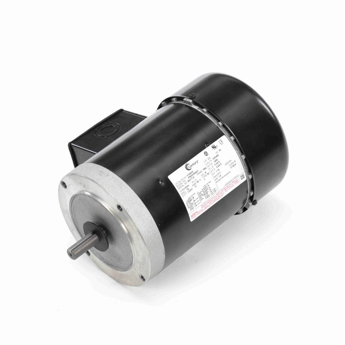 Century General Purpose Pump Motor, 2 HP, 3 Ph, 60 Hz, 230/460 V, 3600 RPM, F56C Frame, TEFC - H196ES