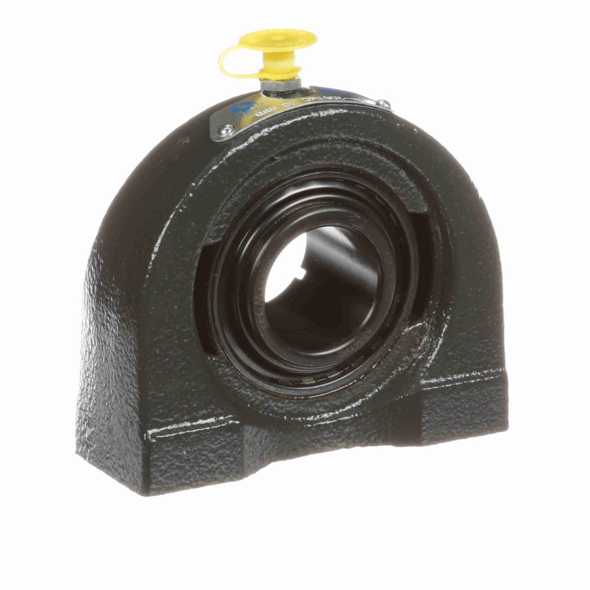 Sealmaster Mounted Cast Iron Tapped Base Pillow Block Ball Bearing - 52100 Bearing Steel, Black Oxided - Concentric Lock - TB-206TMC