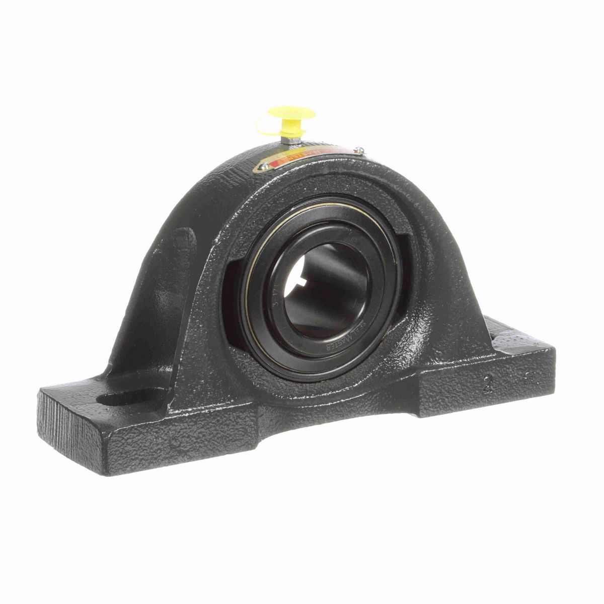 Sealmaster Mounted Cast Iron Two Bolt Pillow Block Ball Bearing - 52100 Bearing Steel, Black Oxided - Concentric Lock - MP-23T