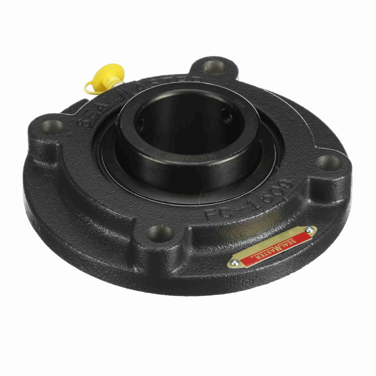 Sealmaster Mounted Cast Iron Flange Cartridge Ball Bearing - 52100 Bearing Steel, Black Oxided - Setscrew Lock - MFC-320