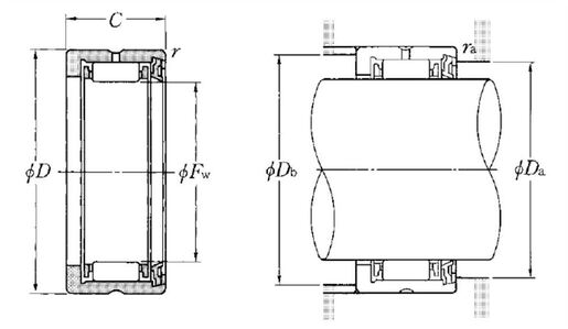 Игольчатый подшипник с массивными кольцами без внутреннего кольца NTN RNA4900L/3AS