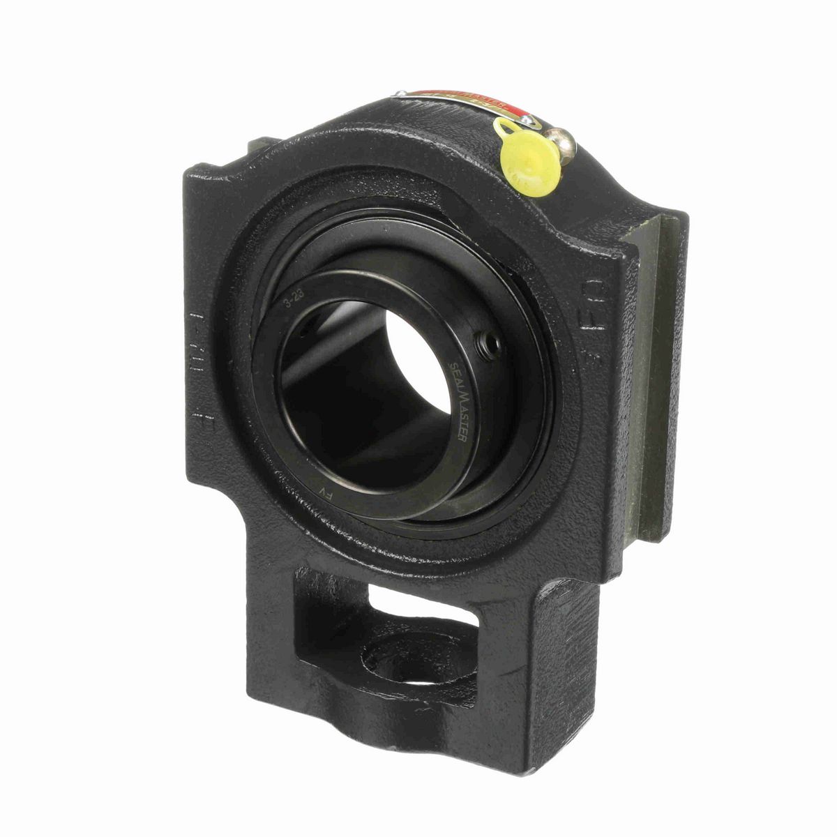 Sealmaster Mounted Cast Iron Wide Slot Take Up Ball Bearing - 52100 Bearing Steel, Black Oxided - Setscrew Lock - MST-35