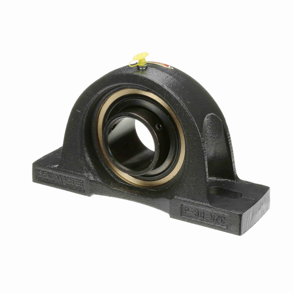Sealmaster Mounted Cast Iron Two Bolt Pillow Block Ball Bearing - 52100 Bearing Steel, Black Oxided - Setscrew Lock - High Temperature - EMP-39 HT