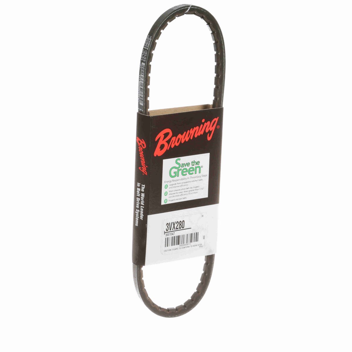 Browning EPDM Notched Belt 98% Efficient - 3VX280
