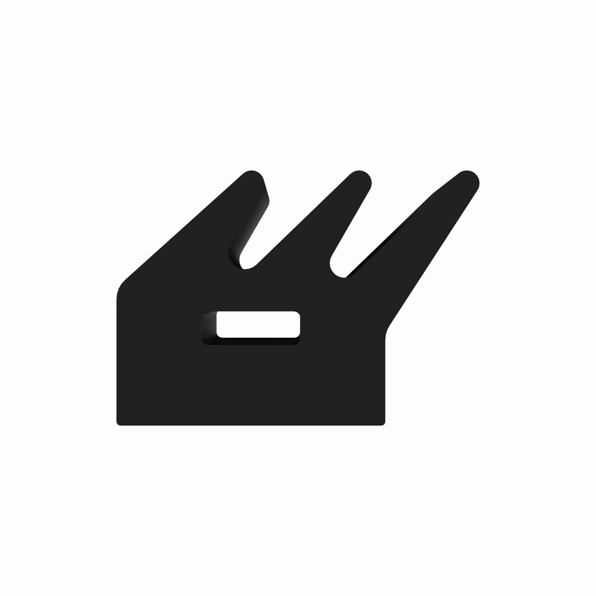 Rexnord Loose 1.23 Inch Wide Black Jaw Shaped SideGrip™ Gripper in Neoprene 40 Shore A Material - 114-882-1