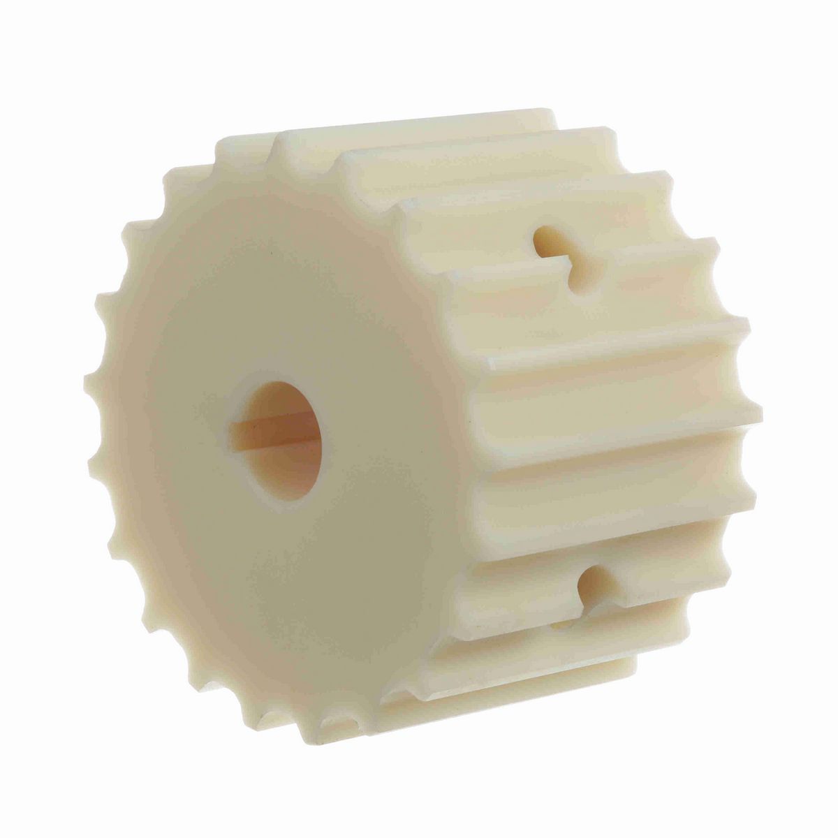 System Plast 800 Series Split Machined Sprocket with 21 Teeth, a 1-1/4in Round Shaft-Ready Bore and Setscrew - 800-21R1-DMS-SS