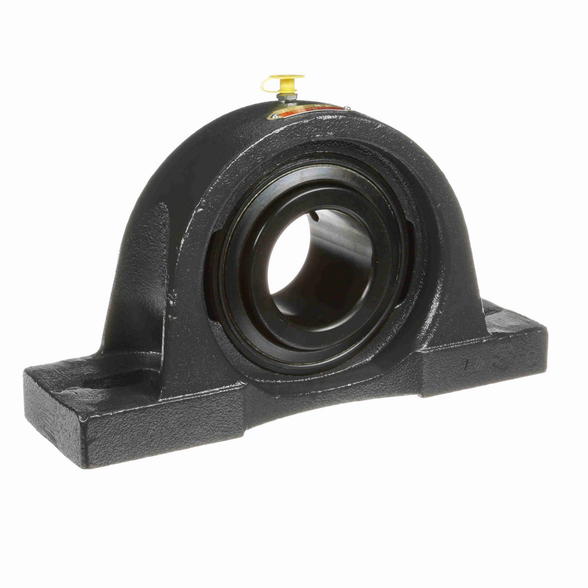 Sealmaster Mounted Cast Iron Two Bolt Pillow Block Ball Bearing - 52100 Bearing Steel, Black Oxided - Setscrew Lock - MP-42