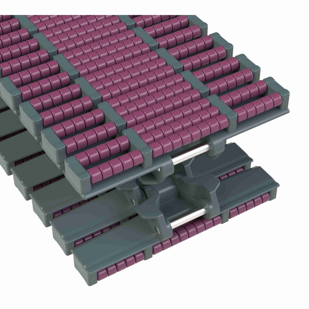 Rexnord HDF LBP Side-flexing Low Backline Pressure, Material: Internally Lubricated Polyacetal (Grey), Width: 7.5in, Pitch: 1.5in - 752.89.13