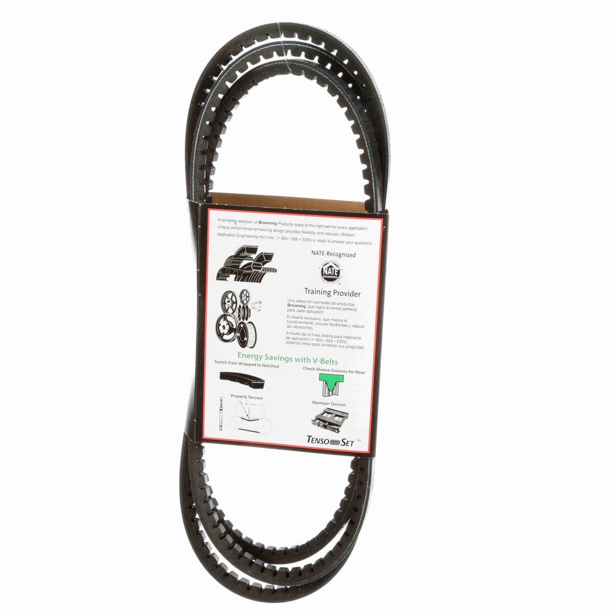 Browning EPDM Notched Belt 98% Efficient - AX94