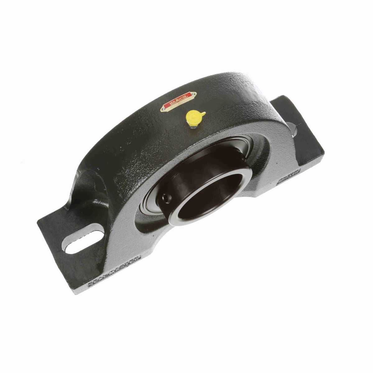 Sealmaster Mounted Cast Iron Two Bolt Pillow Block Ball Bearing - 52100 Bearing Steel, Black Oxided - Setscrew Lock - MP-63