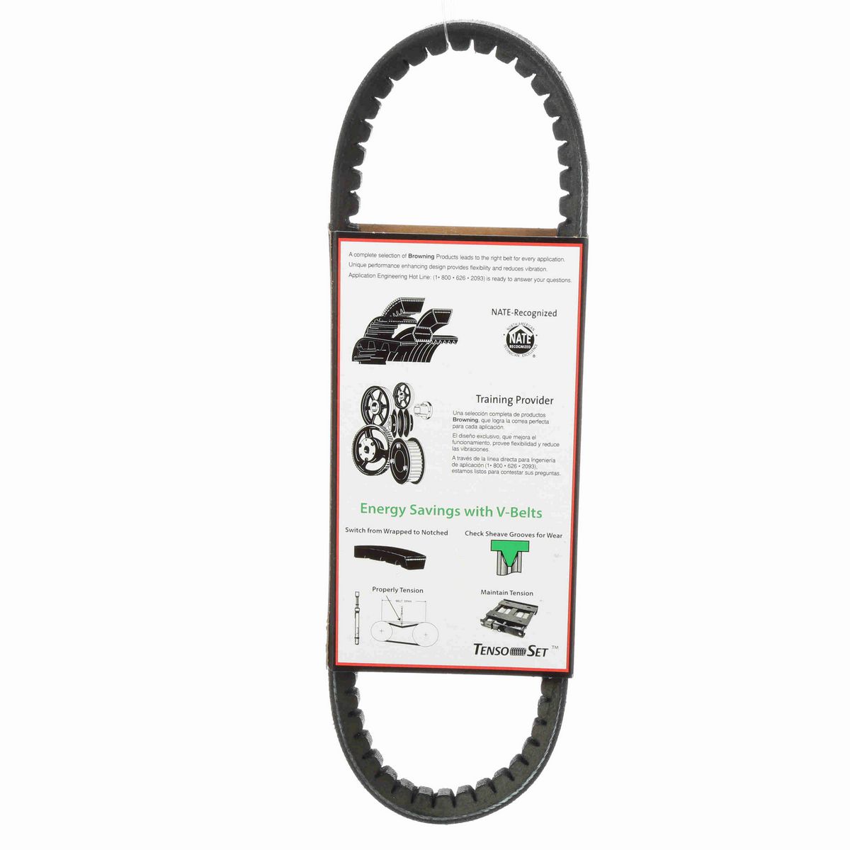Browning EPDM Notched Belt 98% Efficient - AX23